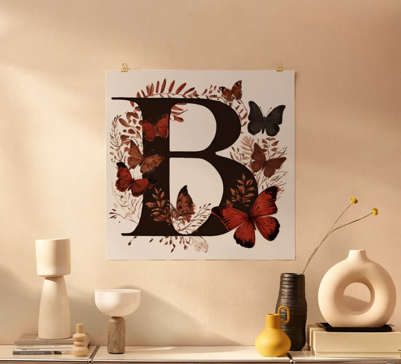 Farfalla rossa B poster da Shinery