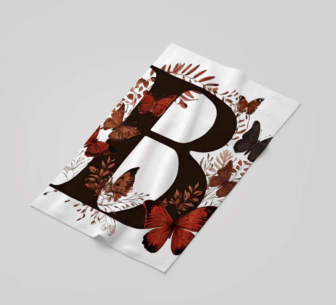 Farfalla rossa B telo mare da Shinery