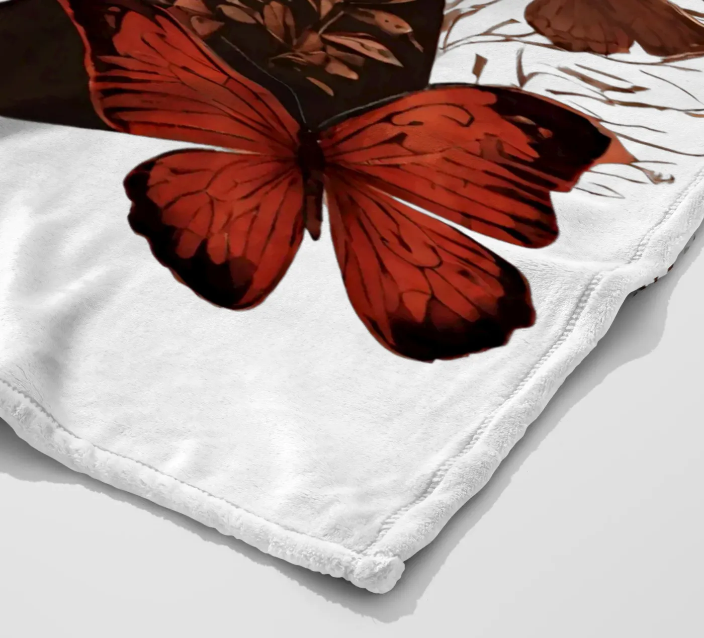 Farfalla rossa B coperta in pile da Shinery