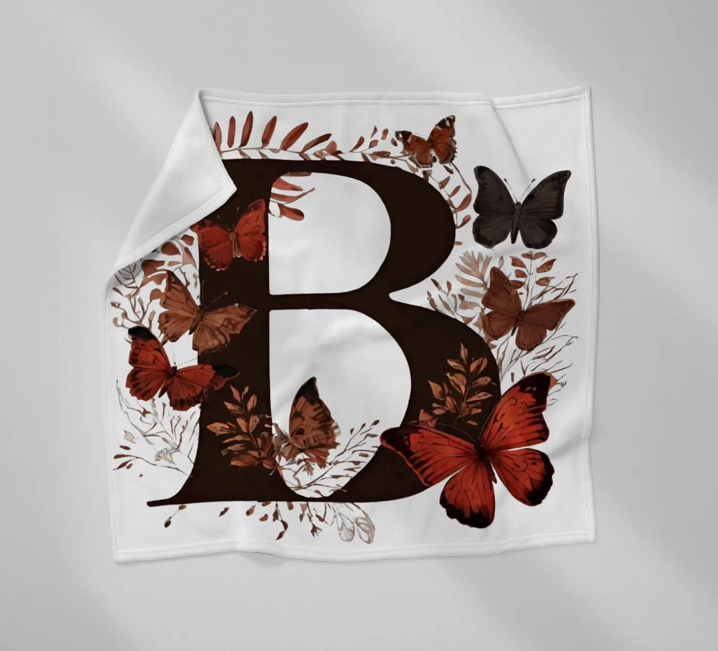 Farfalla rossa B coperta in pile da Shinery