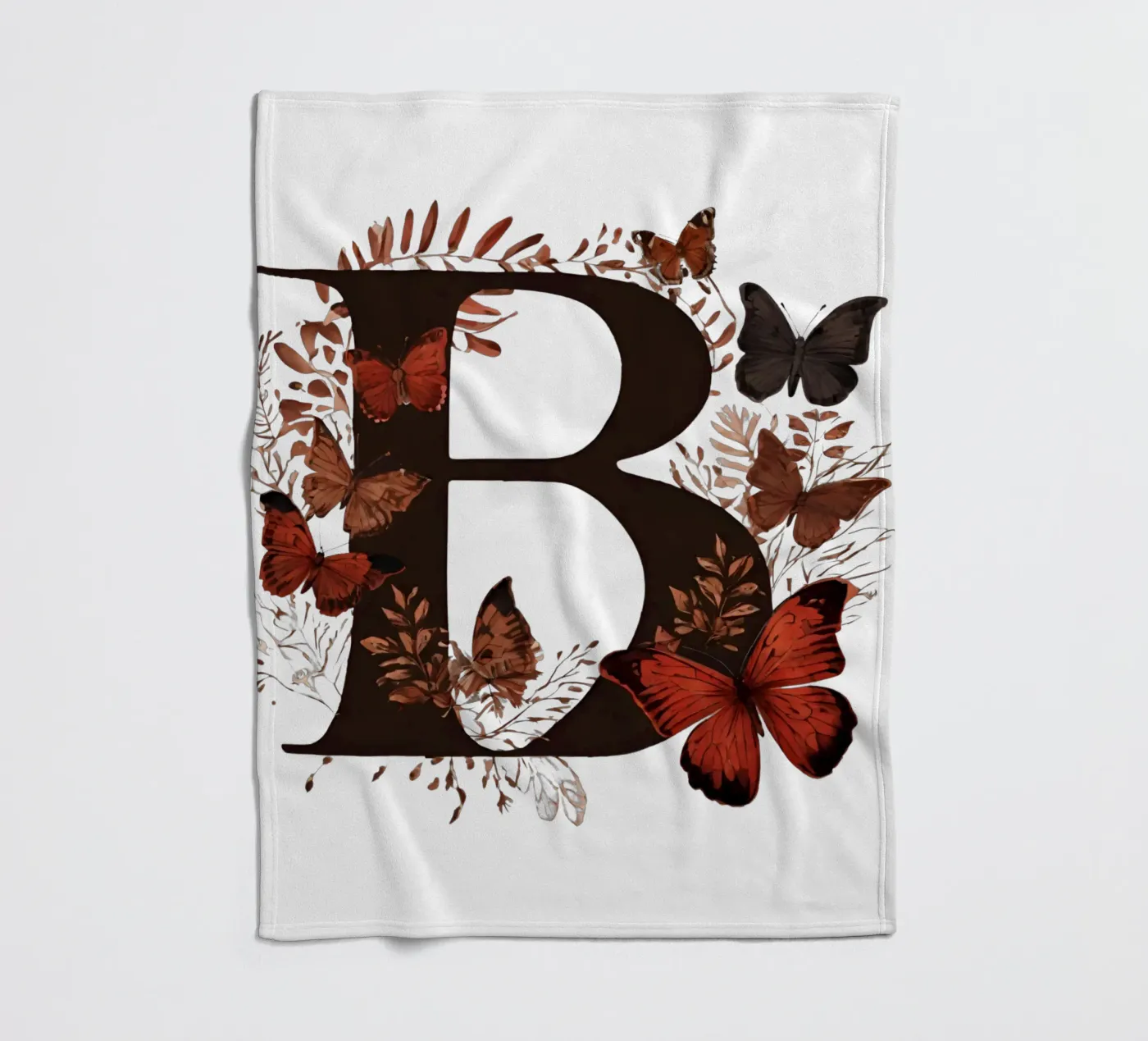 Farfalla rossa B coperta in pile da Shinery