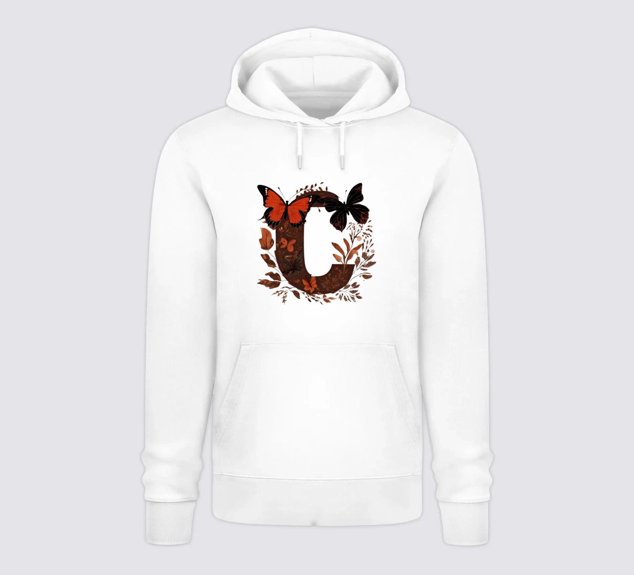 Farfalla rossa C felpa con cappuccio da Shinery