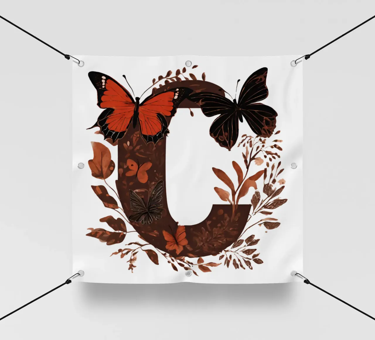 Farfalla rossa C telo in pvc da Shinery