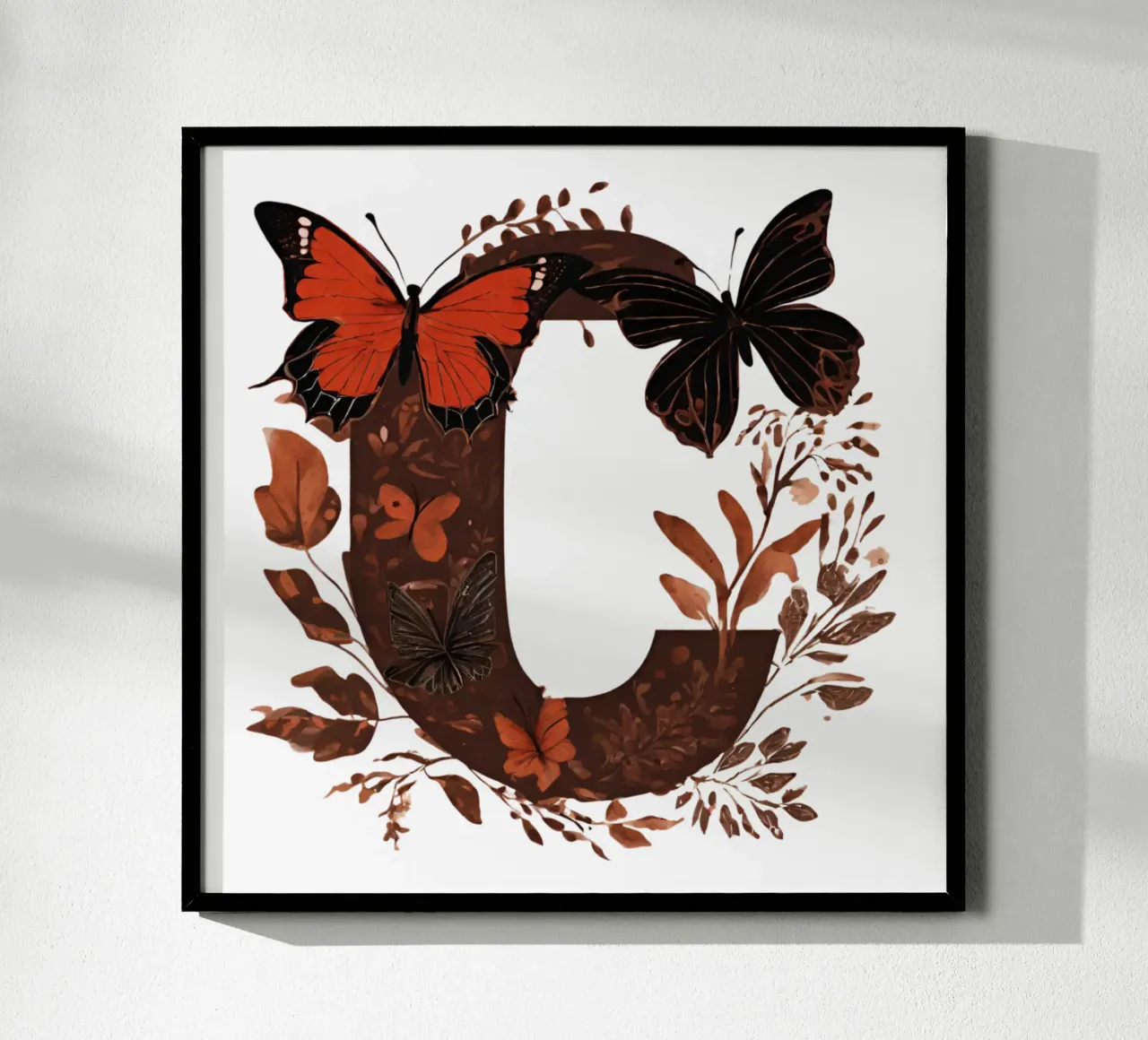 Farfalla rossa C poster da Shinery