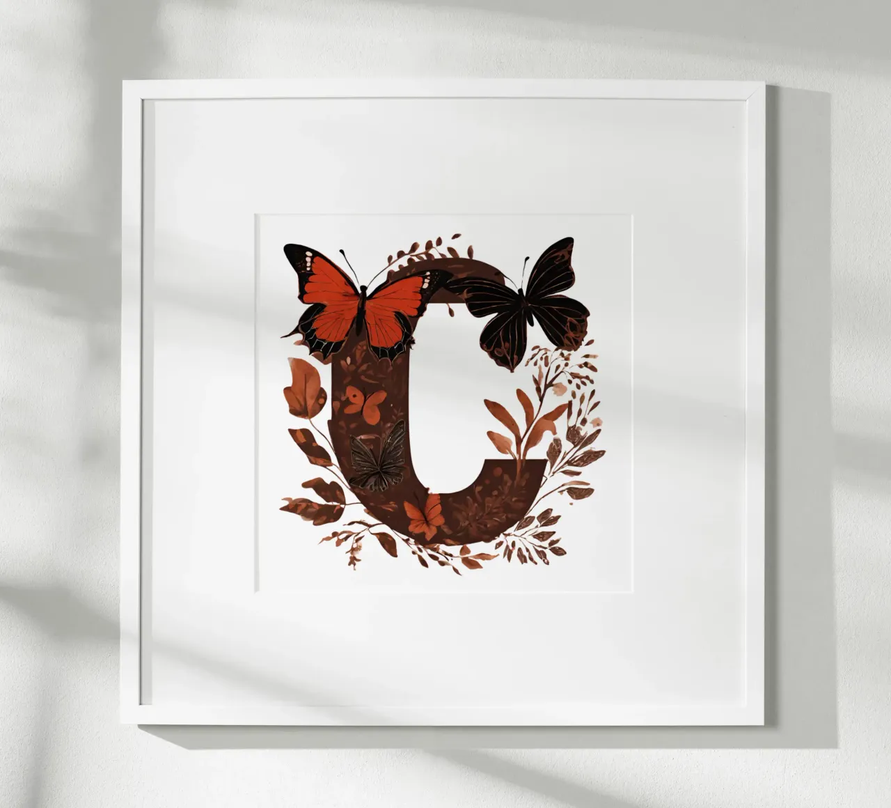 Farfalla rossa C poster da Shinery