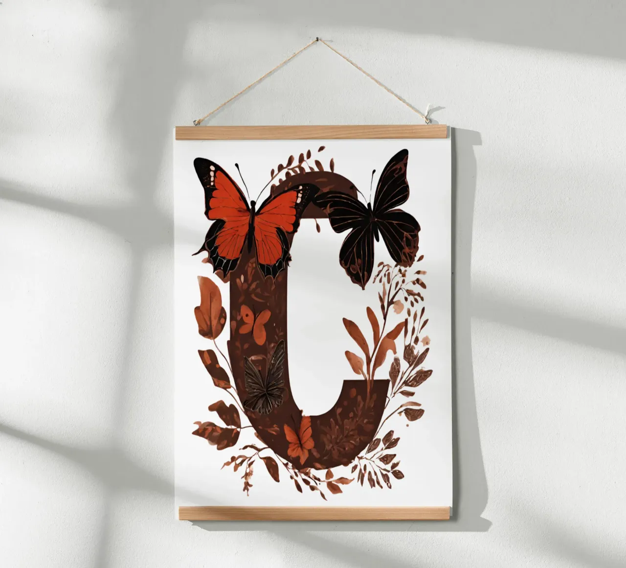 Farfalla rossa C poster da Shinery