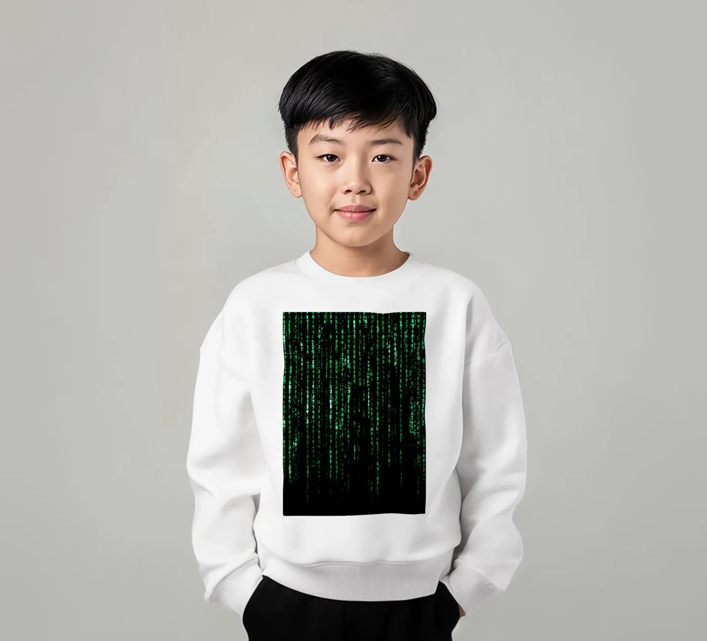 The Matrix Code kinder sweatshirt van Nabakumovart I