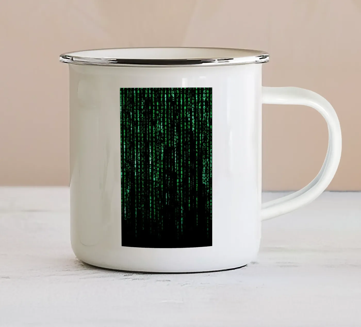 The Matrix Code emaille mok van nabakumov