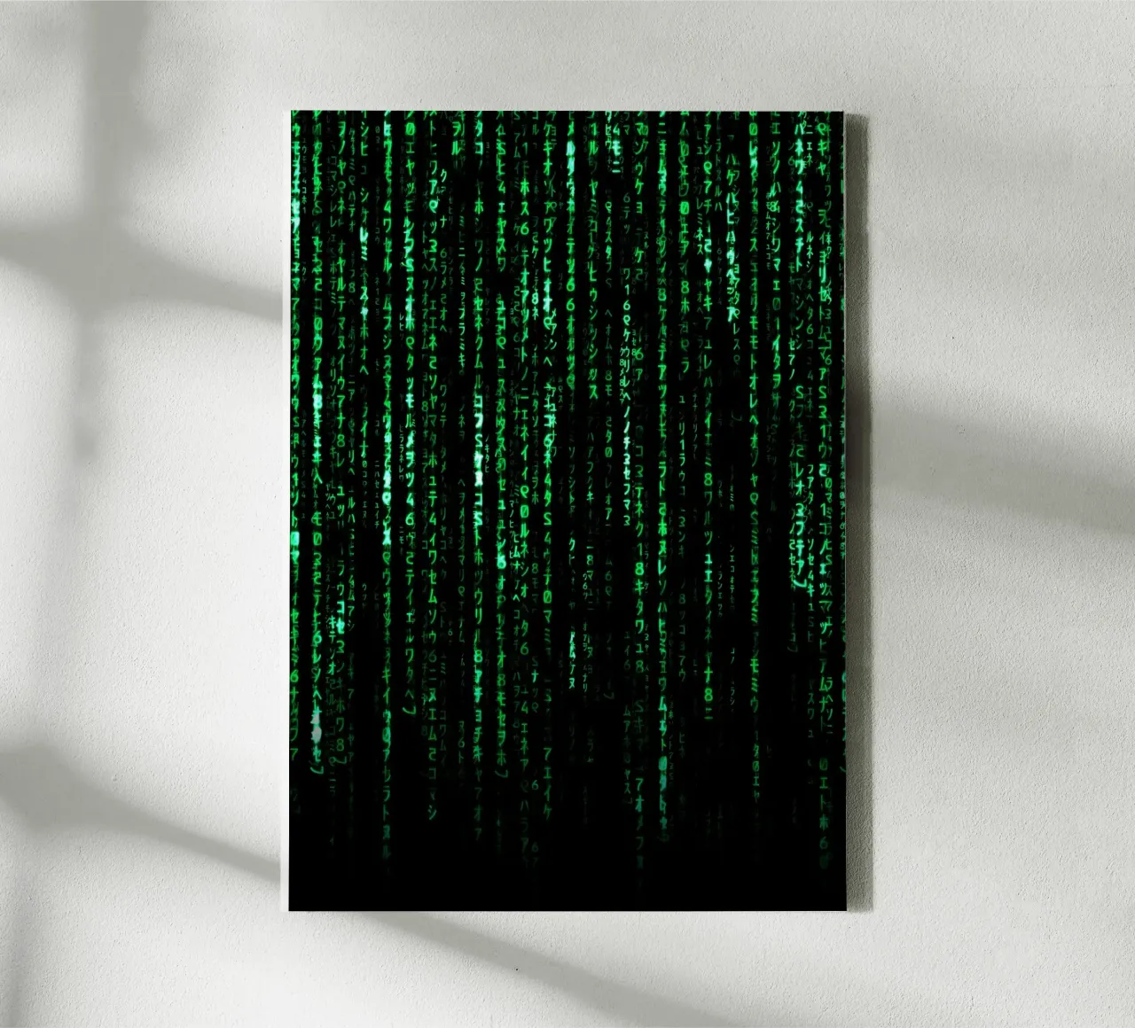 The Matrix Code tela con Cornice a cassetta da nabakumov