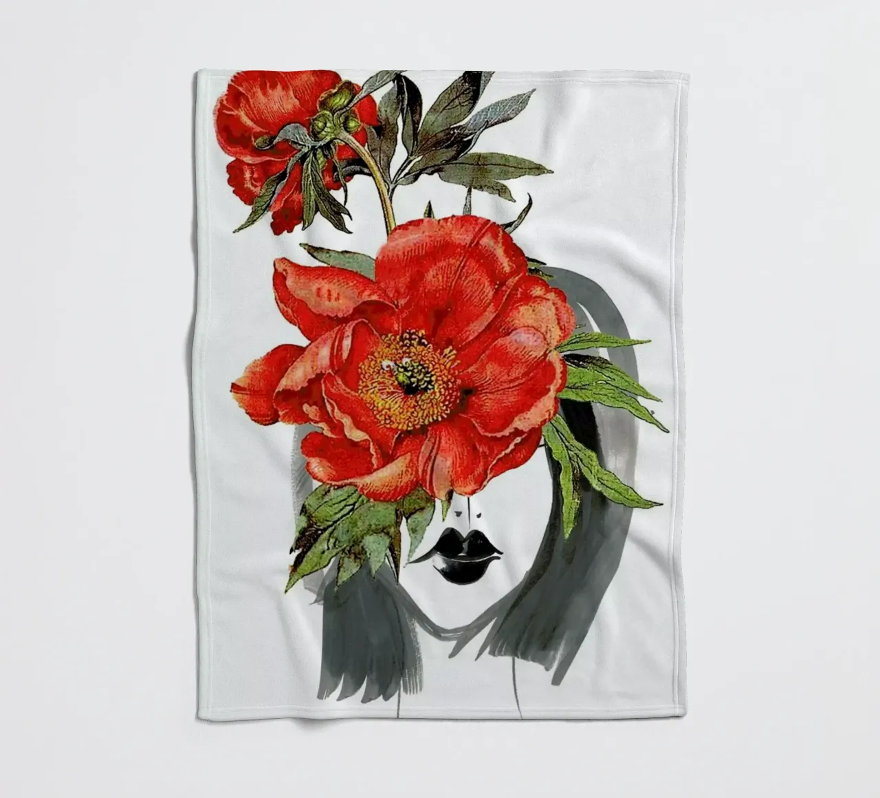 Look through the Flowers 2 fleece blanket by Rococco LA