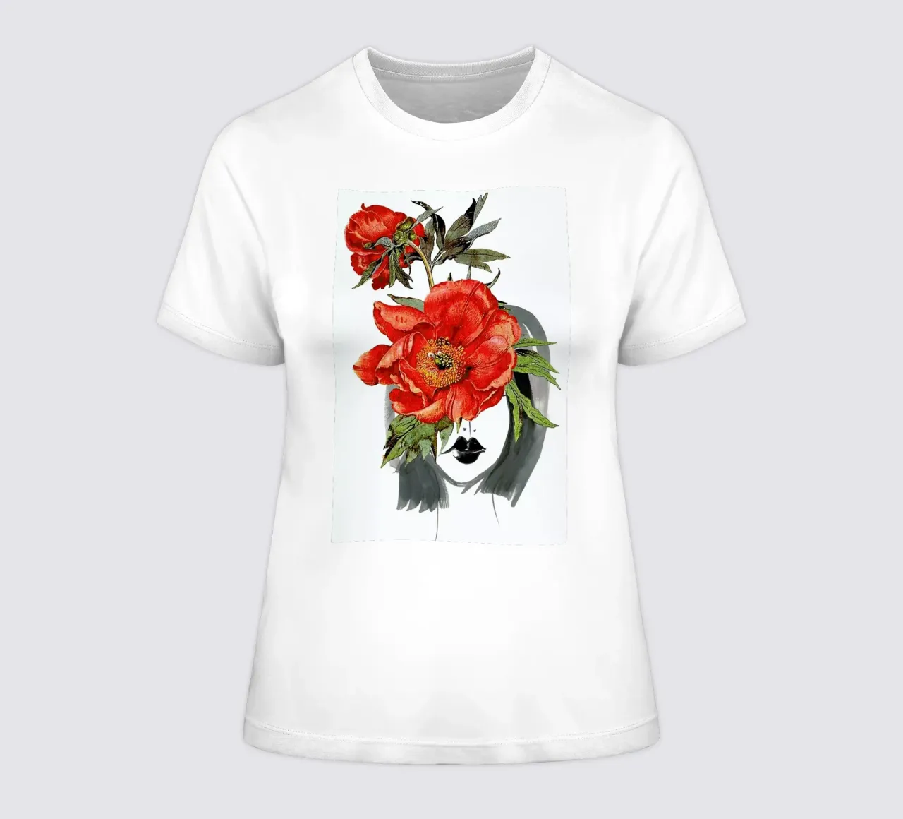 Look through the Flowers 2 women's fitted t-shirt by Rococco LA