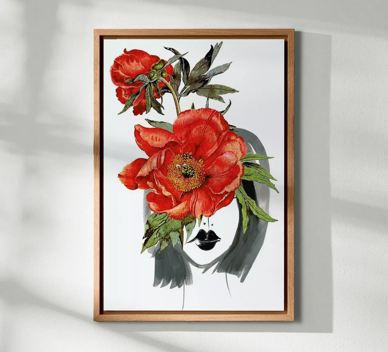 Look through the Flowers 2 tela con Cornice a cassetta da Rococco LA