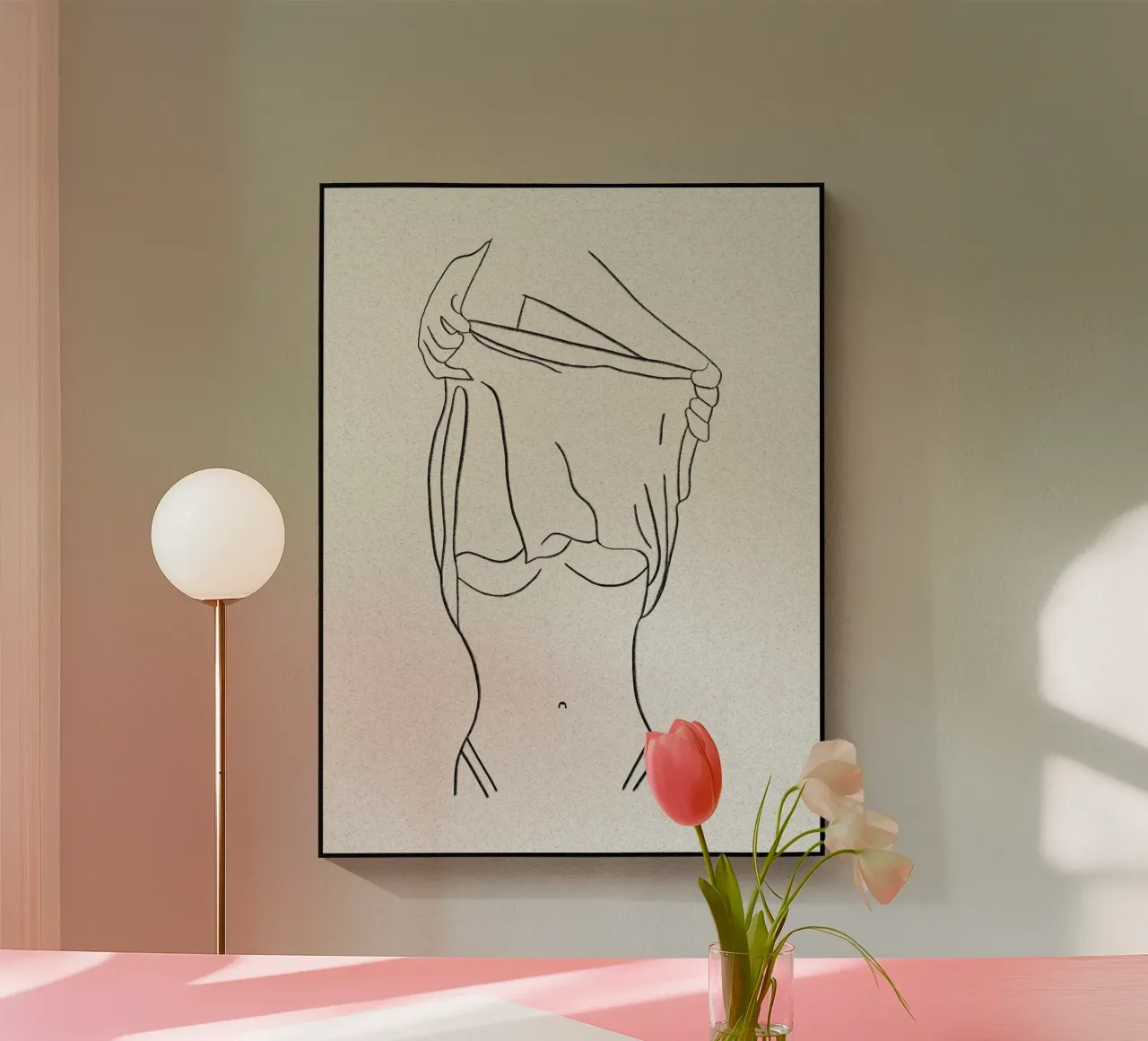 Donna mezza nuda plexiglass da ArtDesign by KBK
