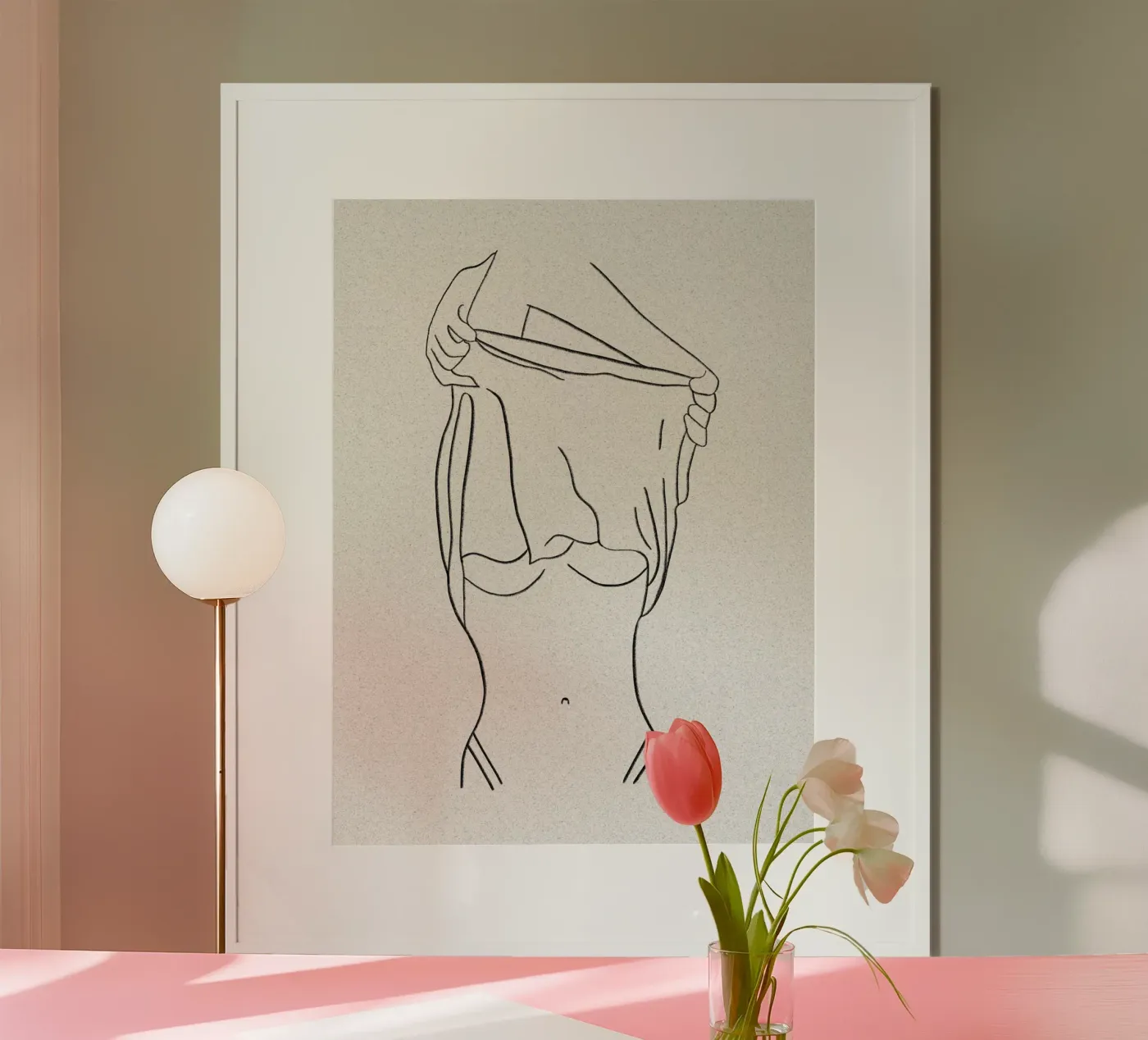 Donna mezza nuda poster da ArtDesign by KBK