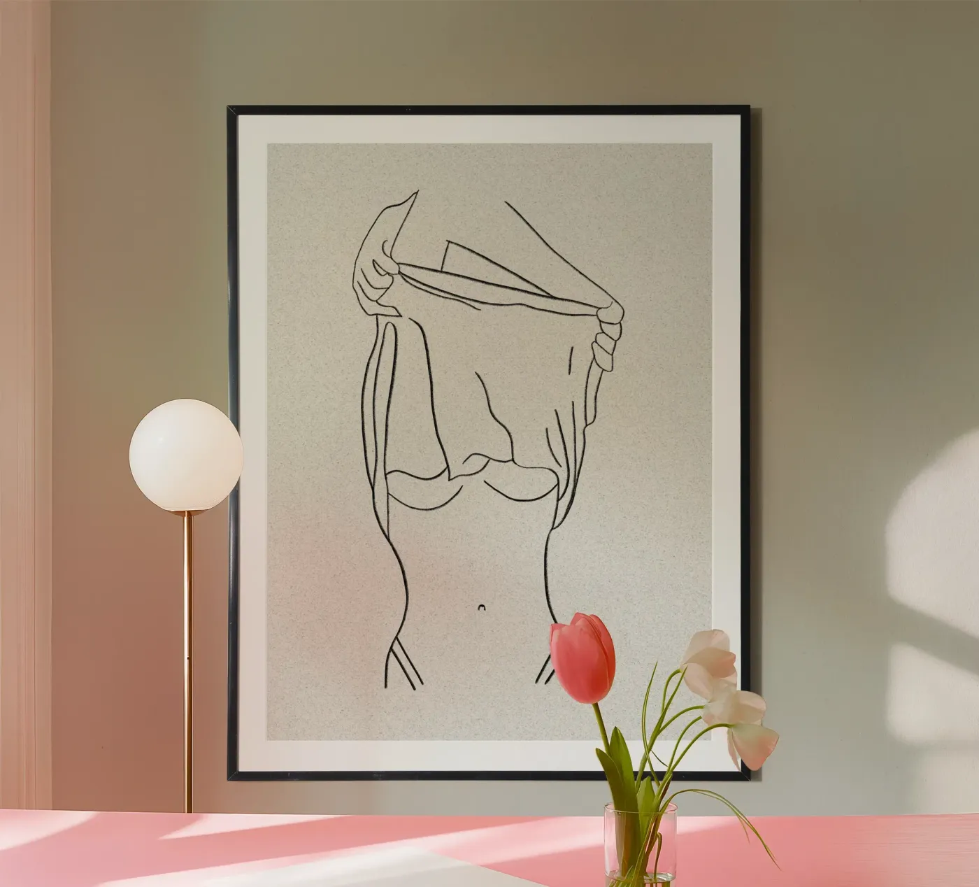 Donna mezza nuda poster da ArtDesign by KBK