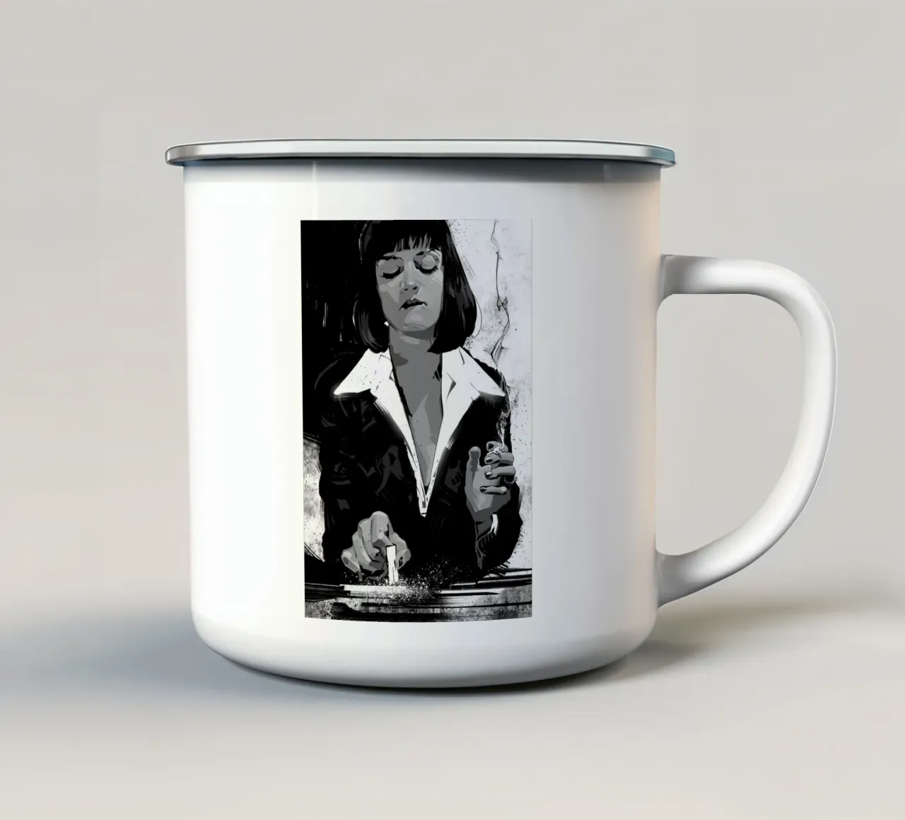 Mia Wallace BW tazza in smalto da nabakumov