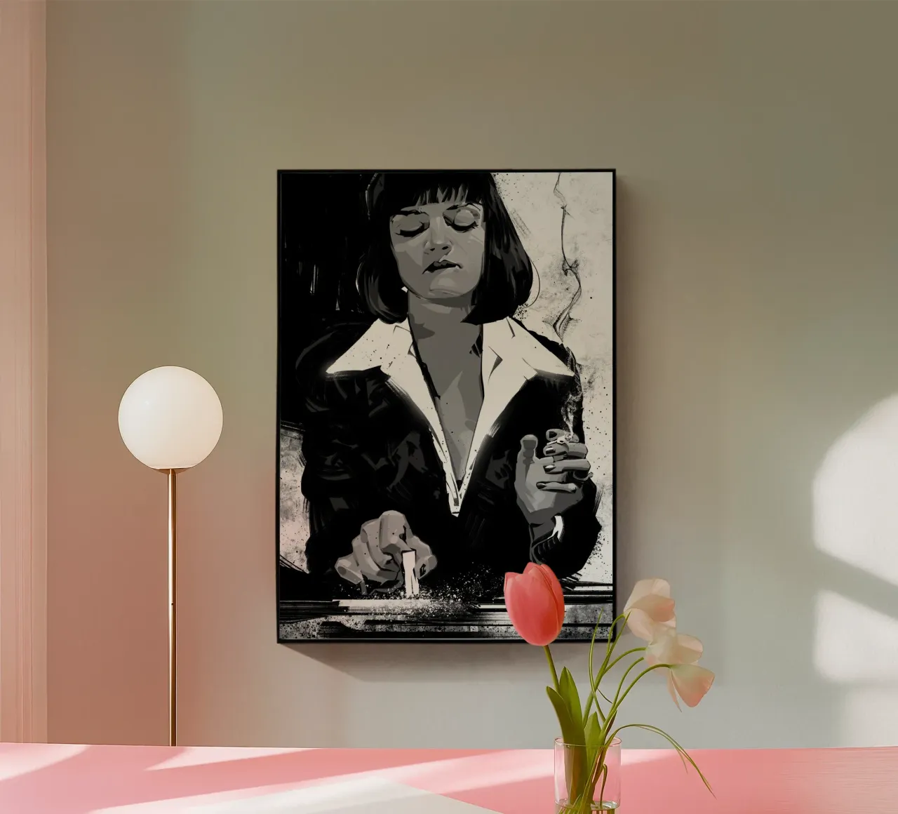 Mia Wallace BW plexiglass da nabakumov