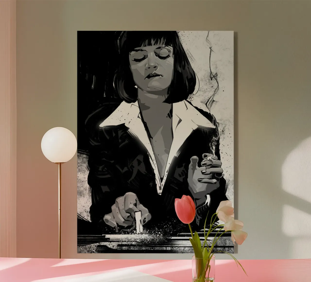 Mia Wallace BW plexiglass da nabakumov