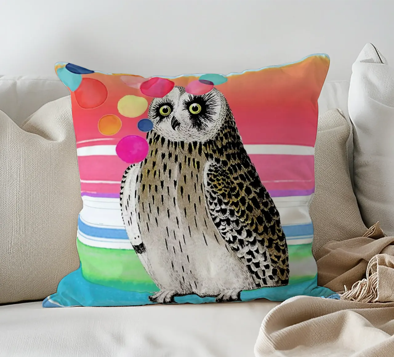 Merry Owl cuscino da Rococco LA