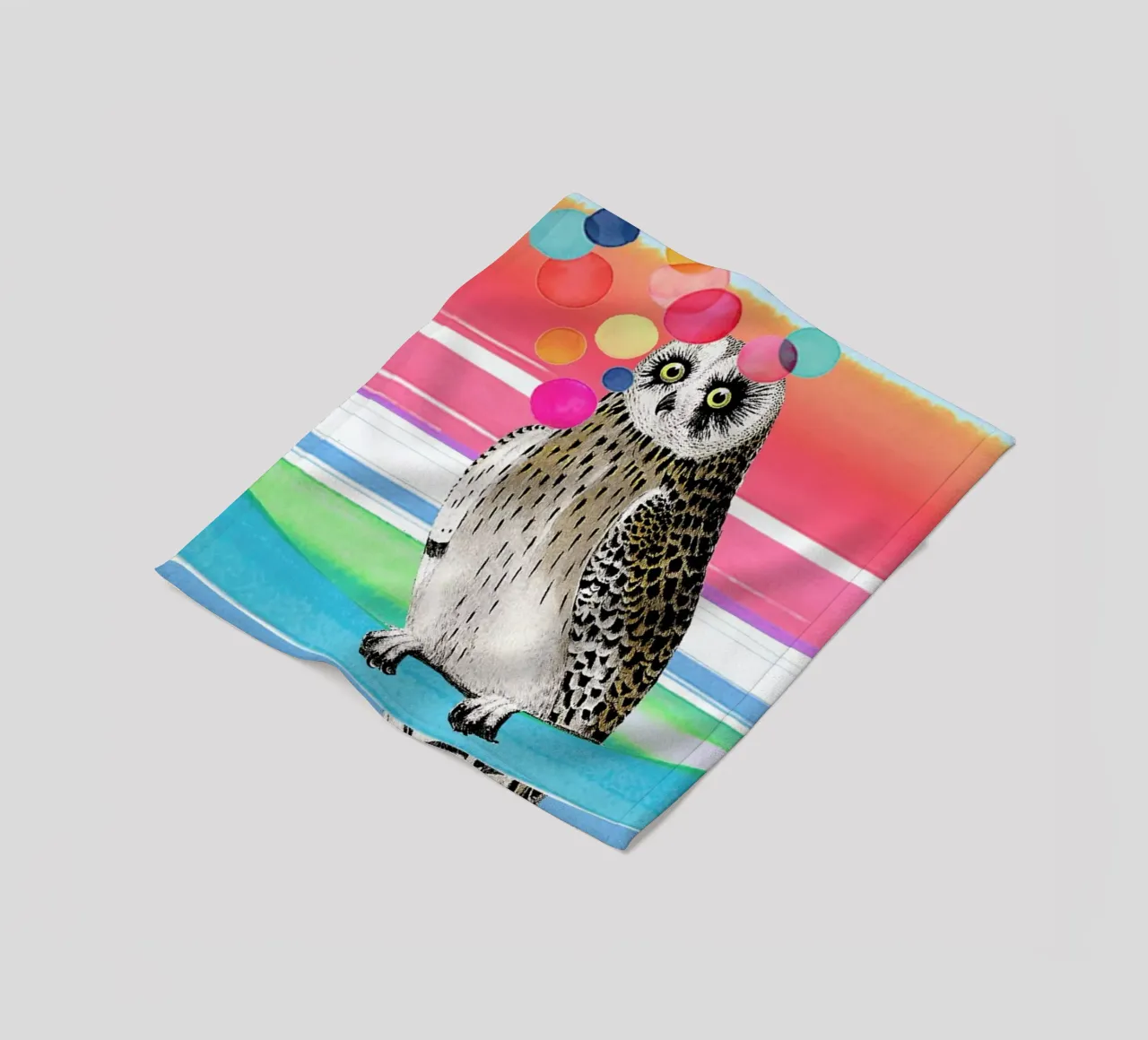 Merry Owl fleece blanket by Rococco LA
