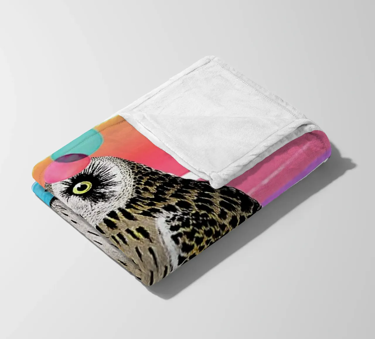Merry Owl fleece blanket by Rococco LA