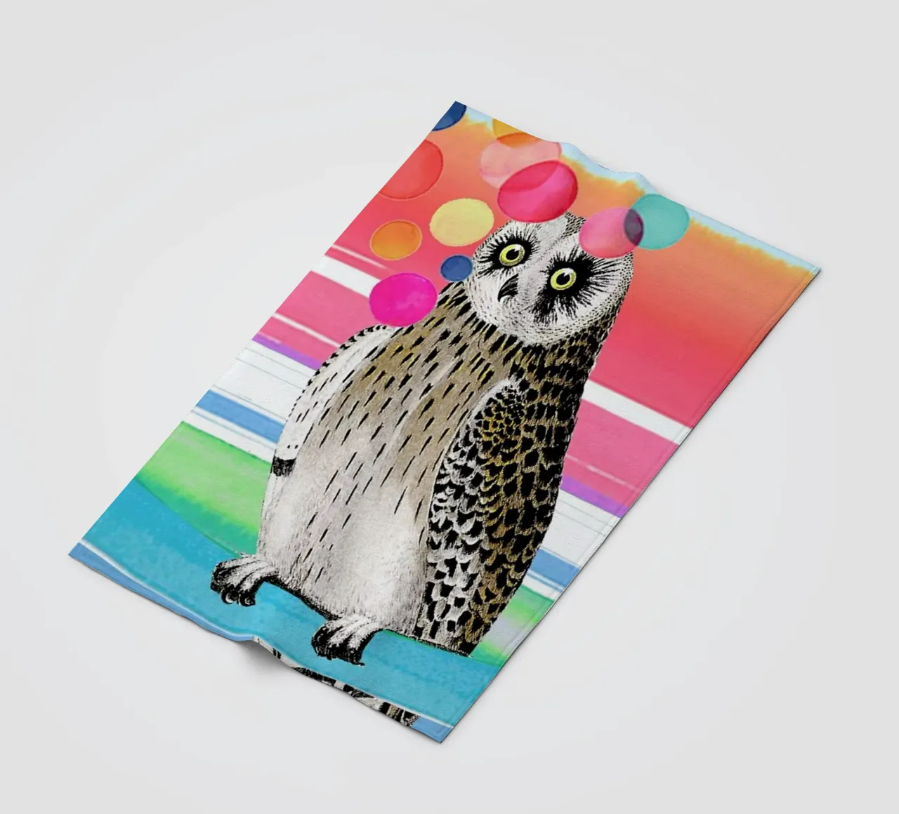 Merry Owl fleece blanket by Rococco LA