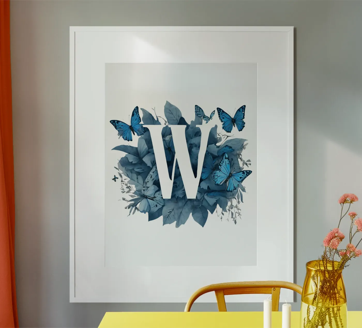 Farfalla blu W poster da Shinery