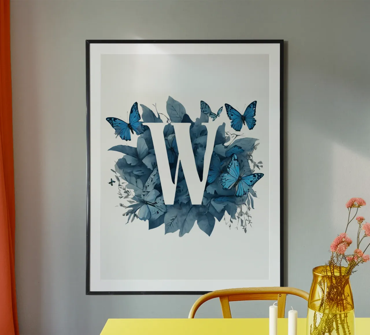 Farfalla blu W poster da Shinery