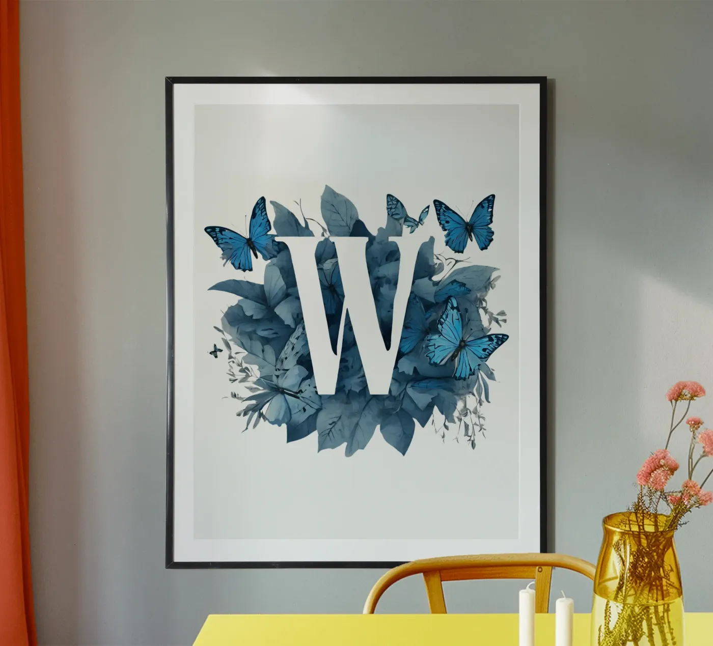 Farfalla blu W poster da Shinery