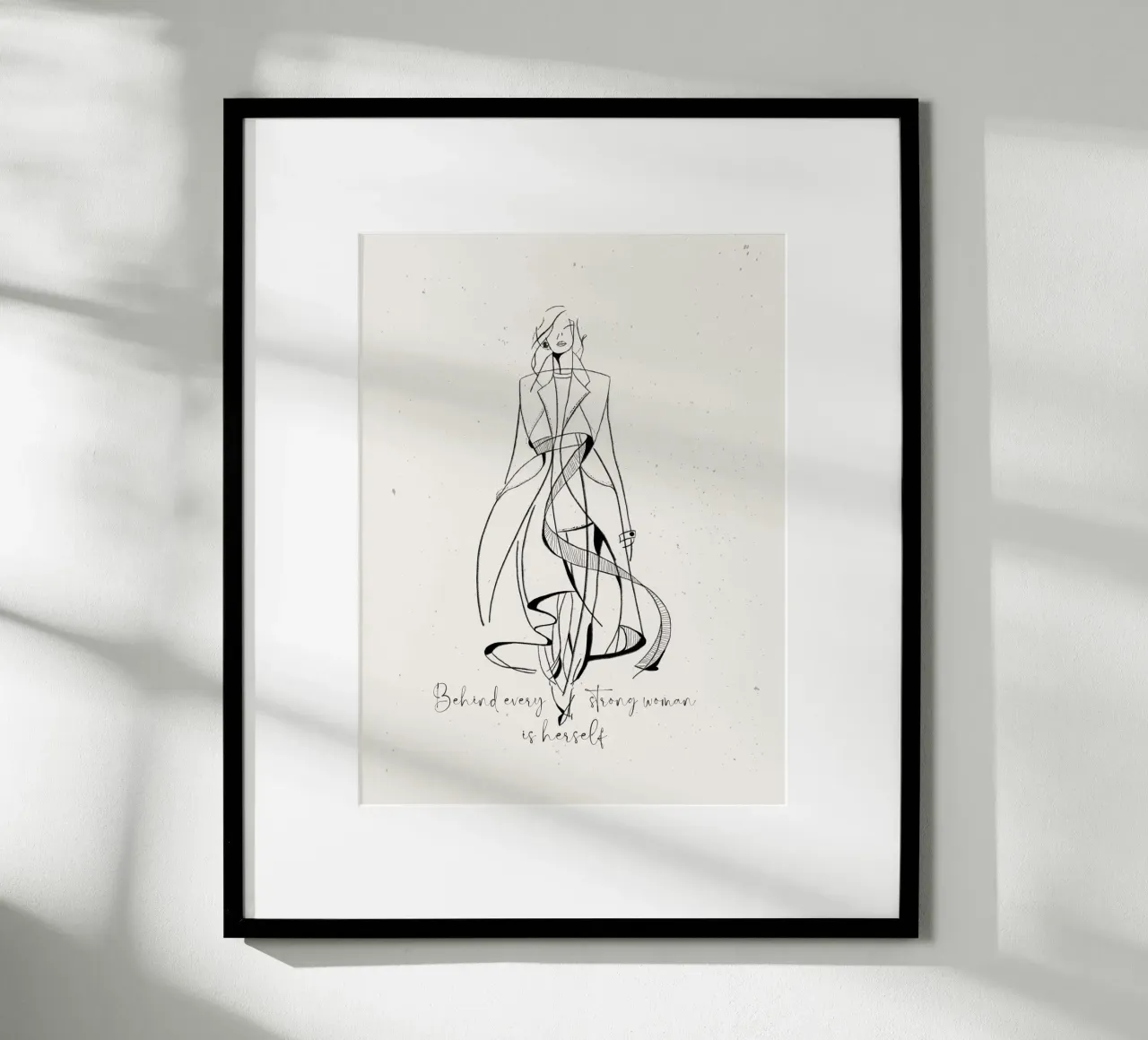 Dietro ogni donna forte c'è se stessa II poster con telaio in plastica da ArtDesign by KBK