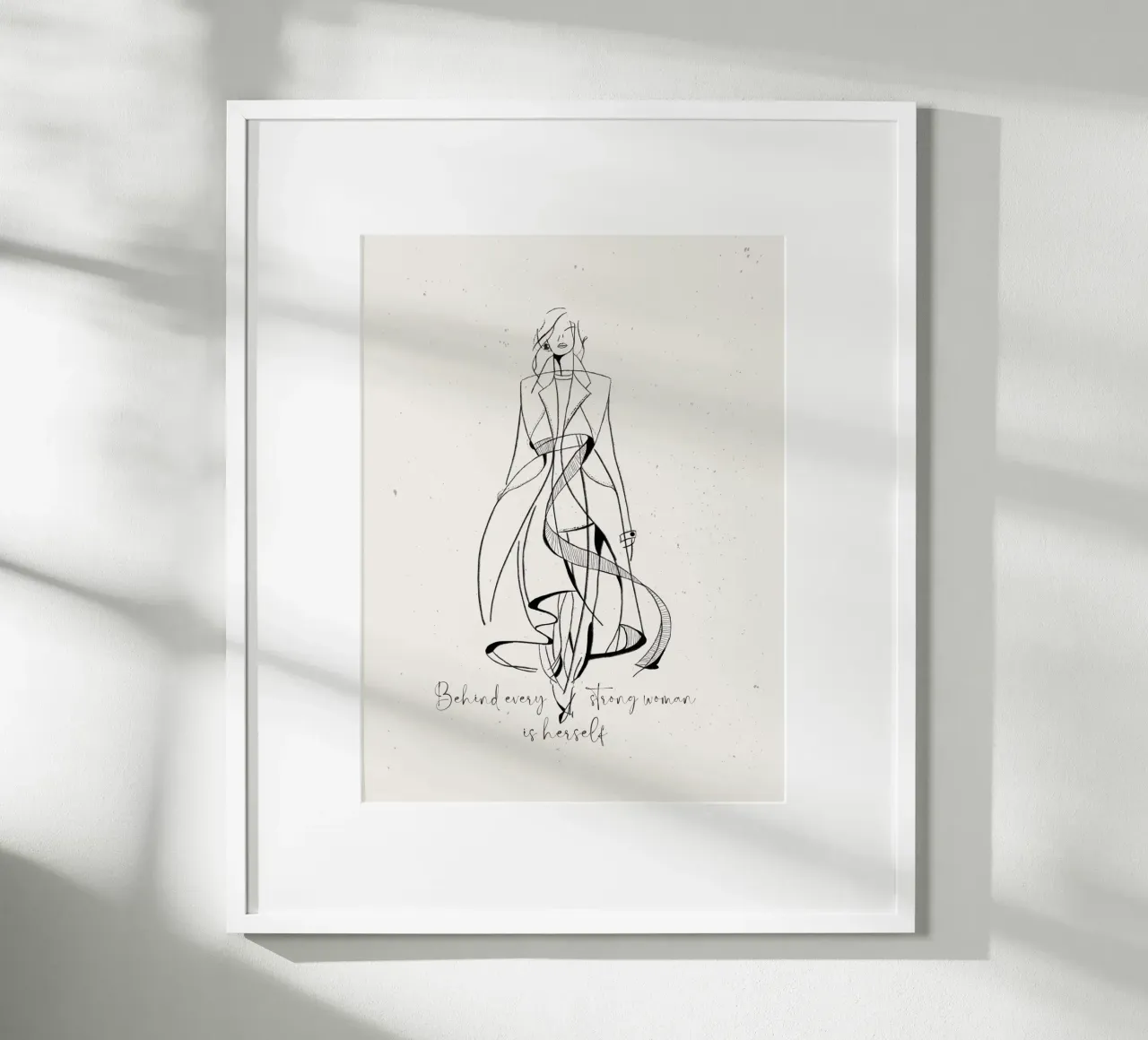 Dietro ogni donna forte c'è se stessa II poster con telaio in plastica da ArtDesign by KBK