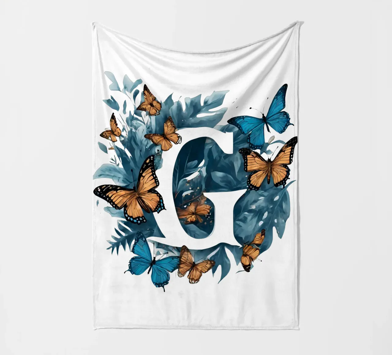 Farfalla blu G coperta in pile da Shinery