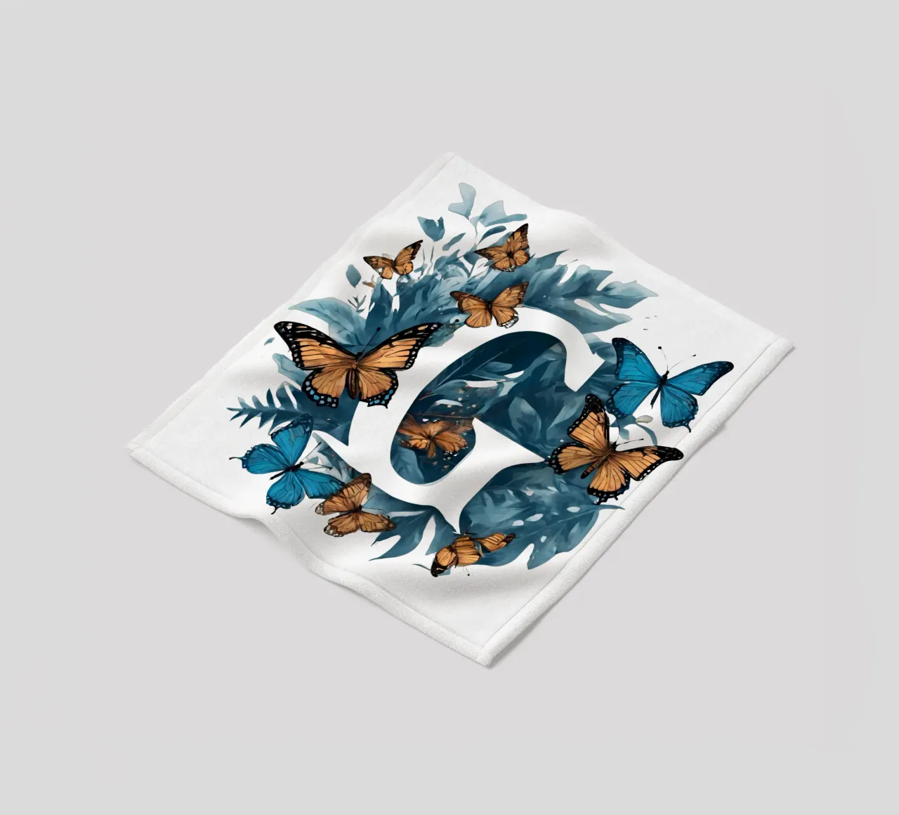 Farfalla blu G coperta in pile da Shinery