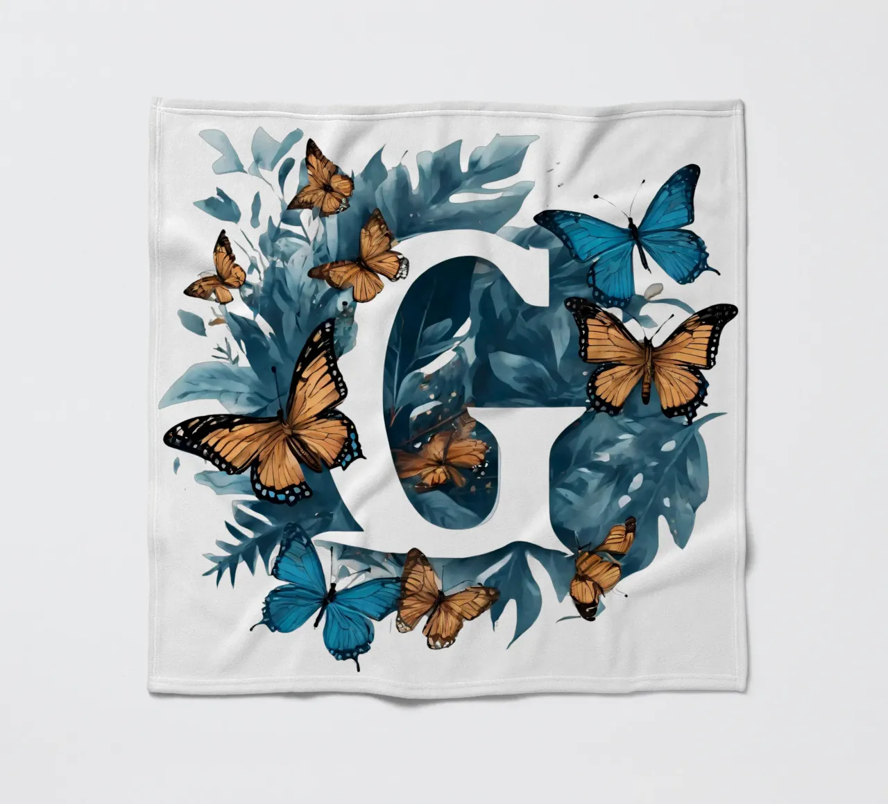 Farfalla blu G coperta in pile da Shinery