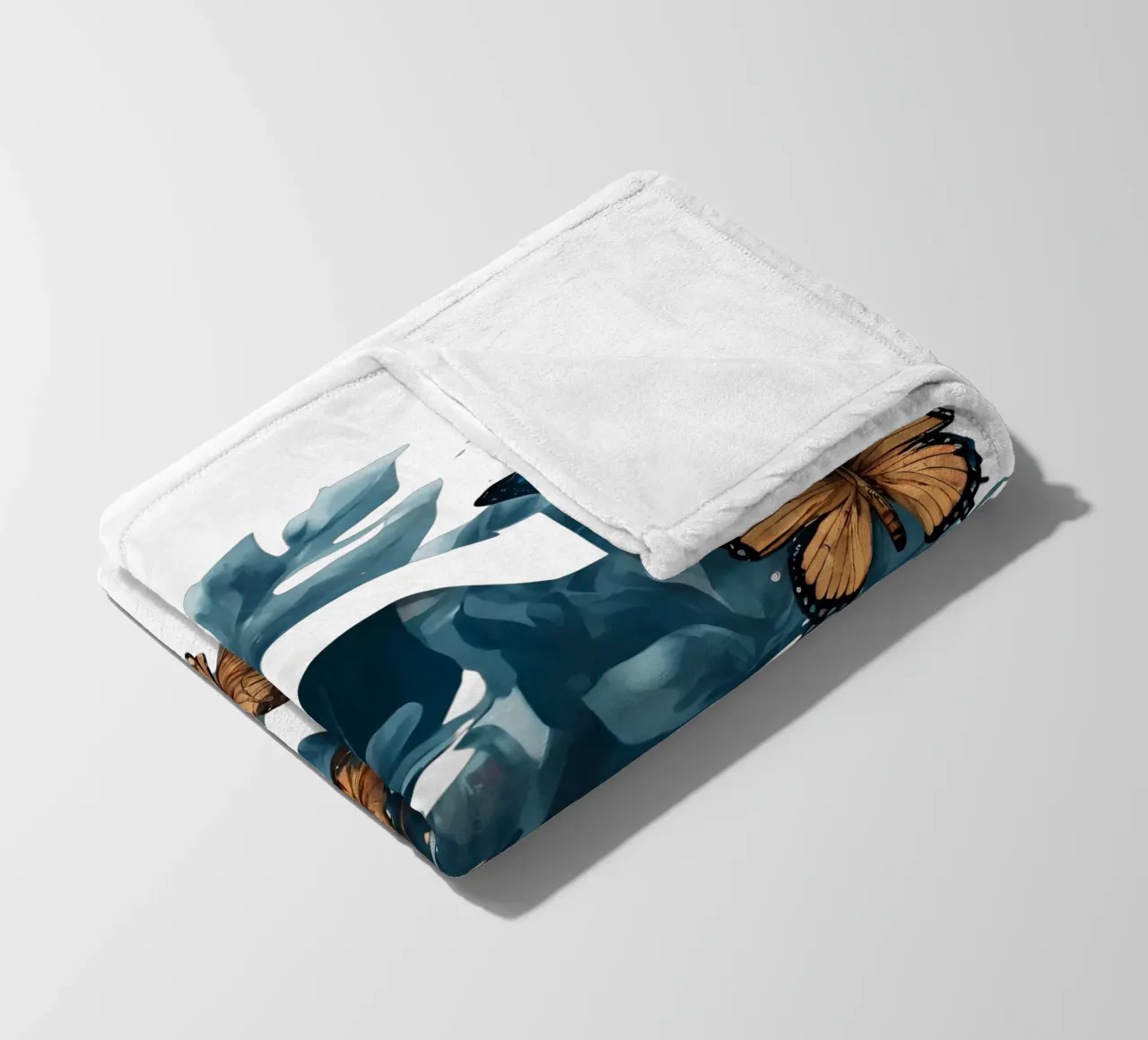 Farfalla blu G coperta in pile da Shinery