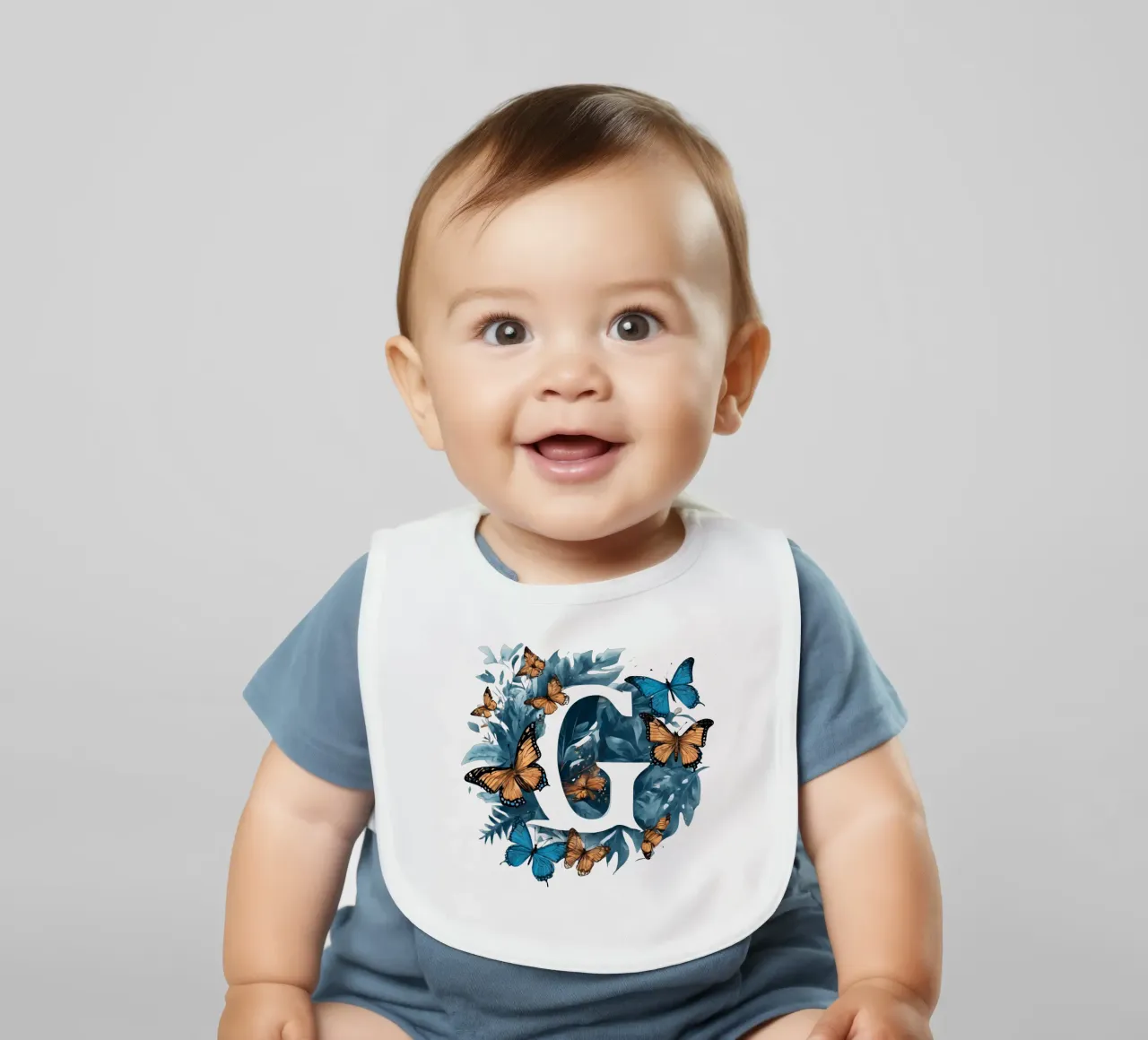 Farfalla blu G bavaglino da Shinery