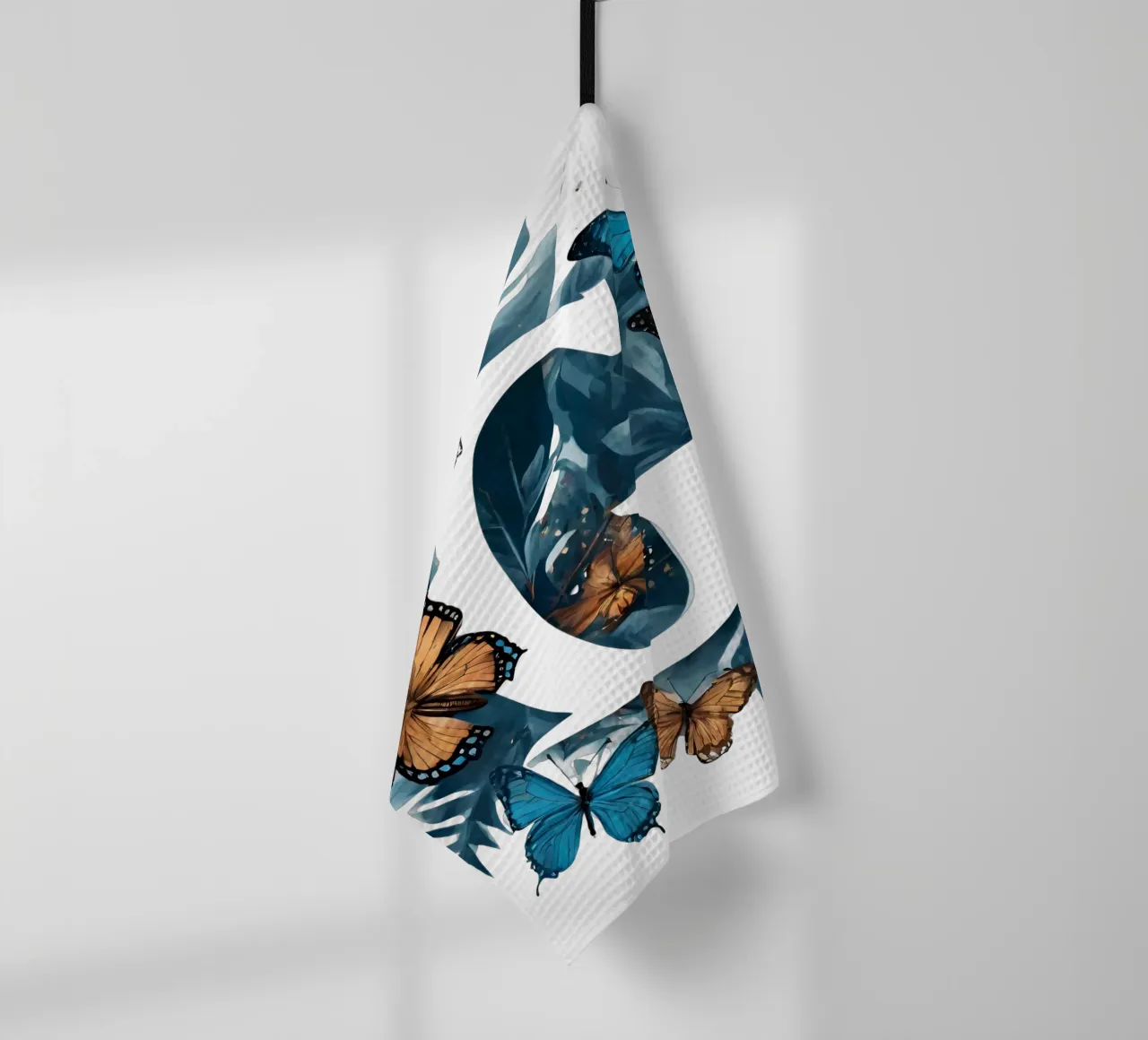 Farfalla blu G canovaccio da cucina da Shinery