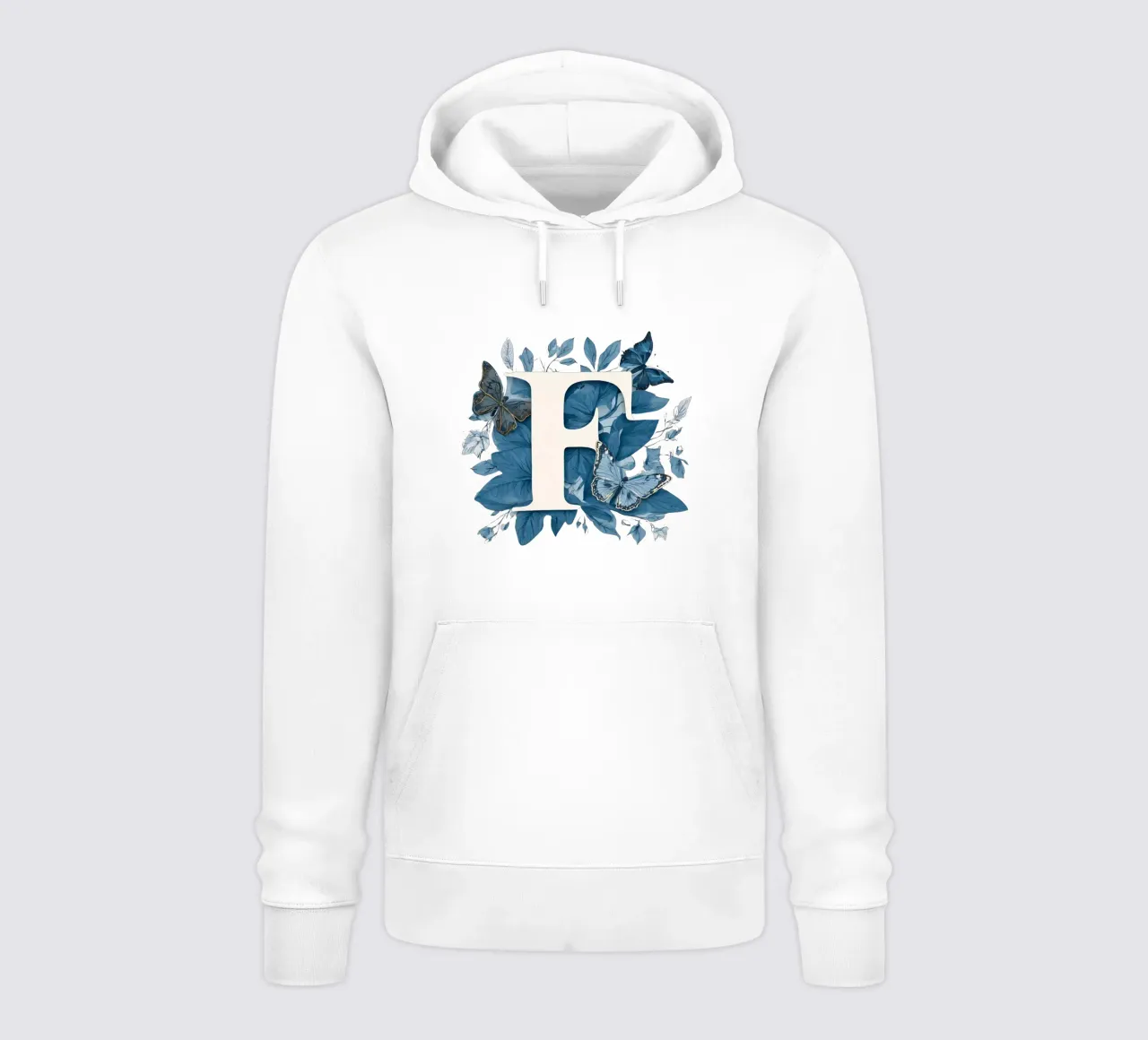 Farfalla blu F felpa con cappuccio da Shinery