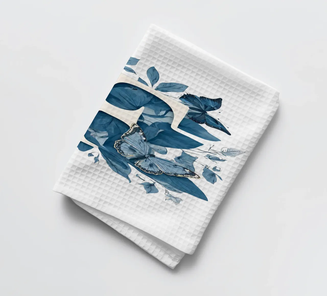 Blauer Schmetterling F Geschirrtuch von Shinery