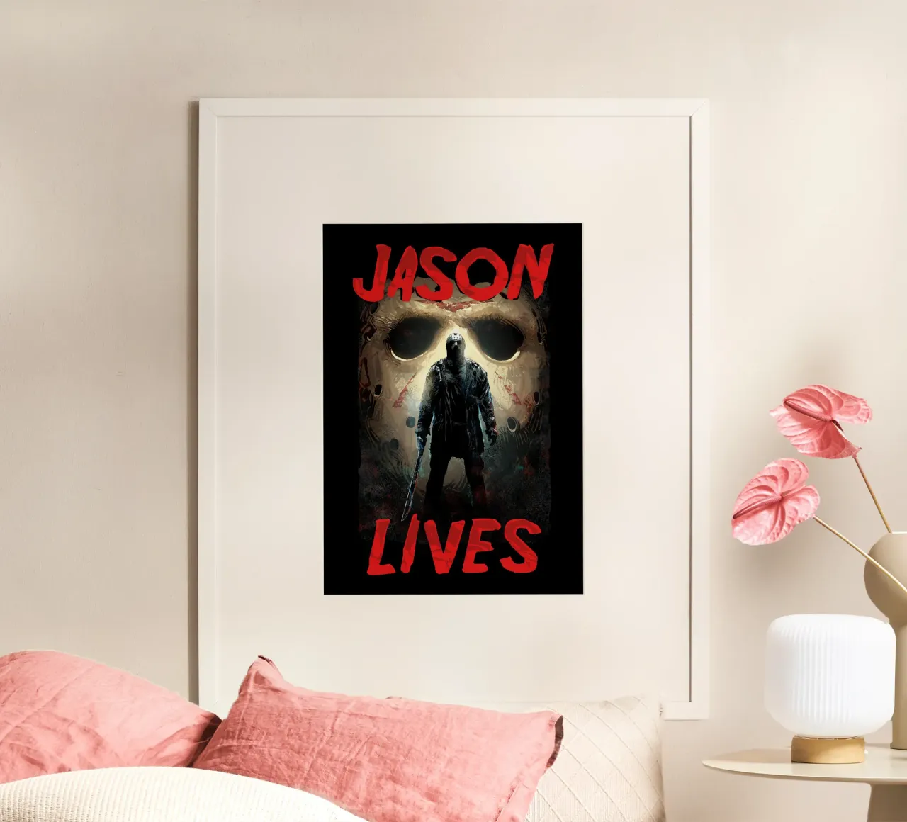Jason Lives poster con telaio in alluminio da nabakumov
