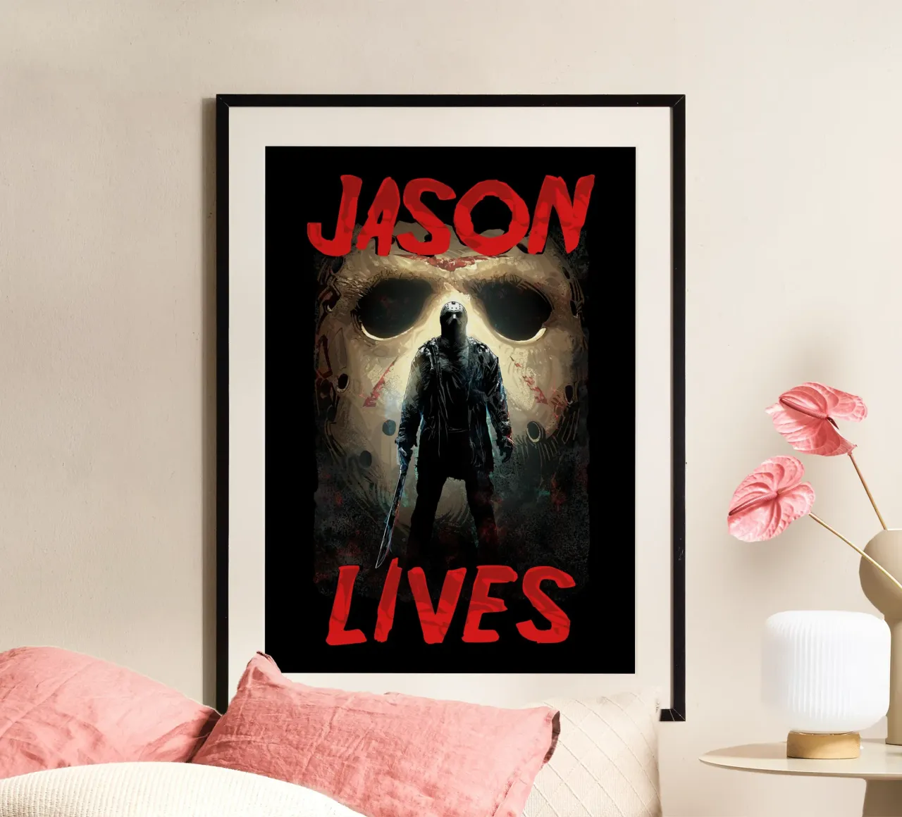 Jason Lives poster con telaio in alluminio da nabakumov
