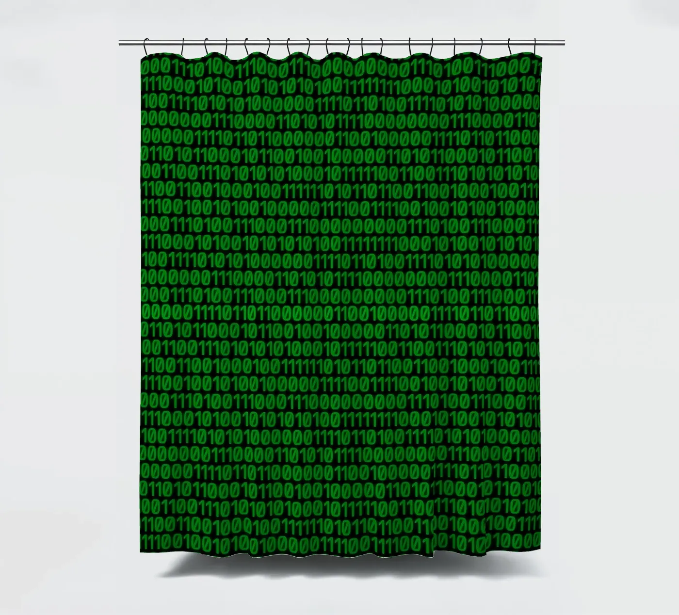 Binary code shower curtain by rheyes