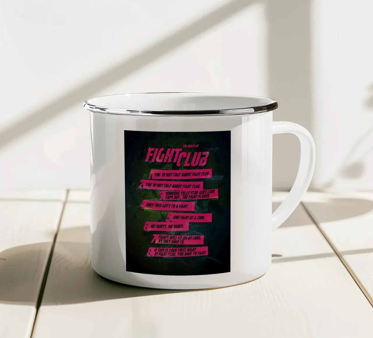 Fight Club Rules tazza in smalto da nabakumov
