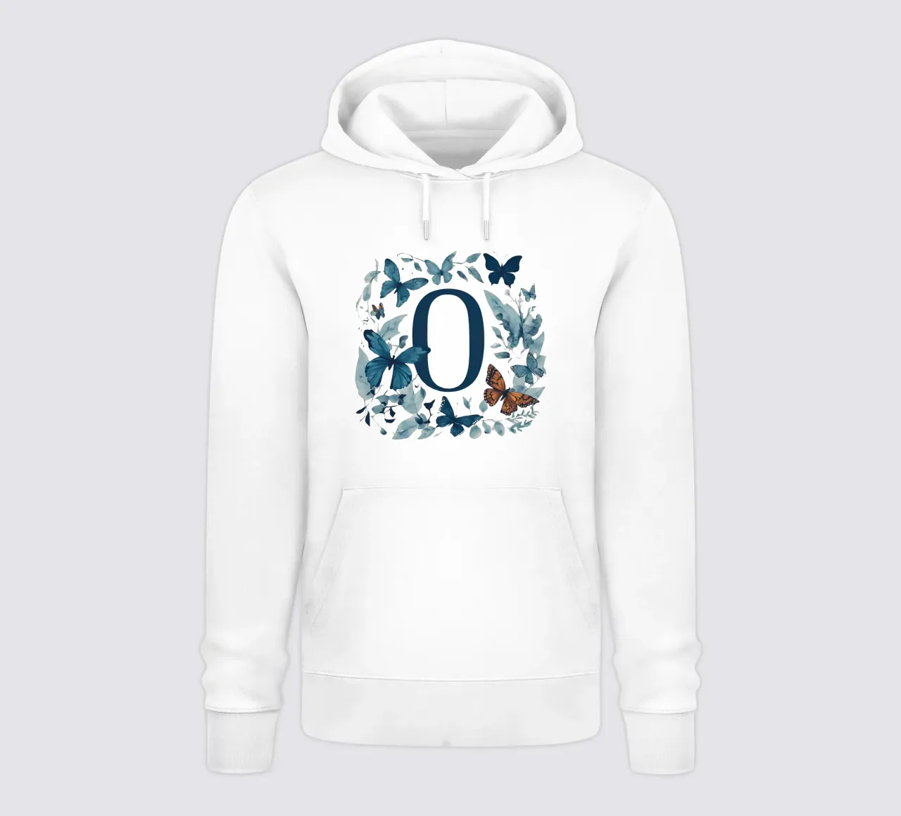 Farfalla blu O felpa con cappuccio da Shinery