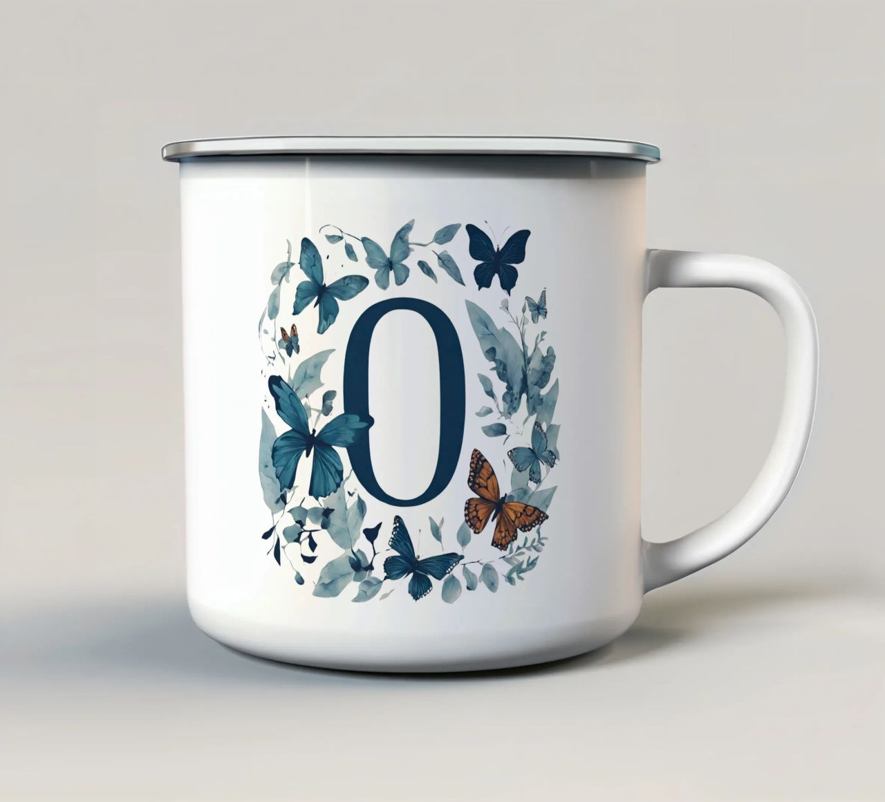 Farfalla blu O tazza in smalto da Shinery