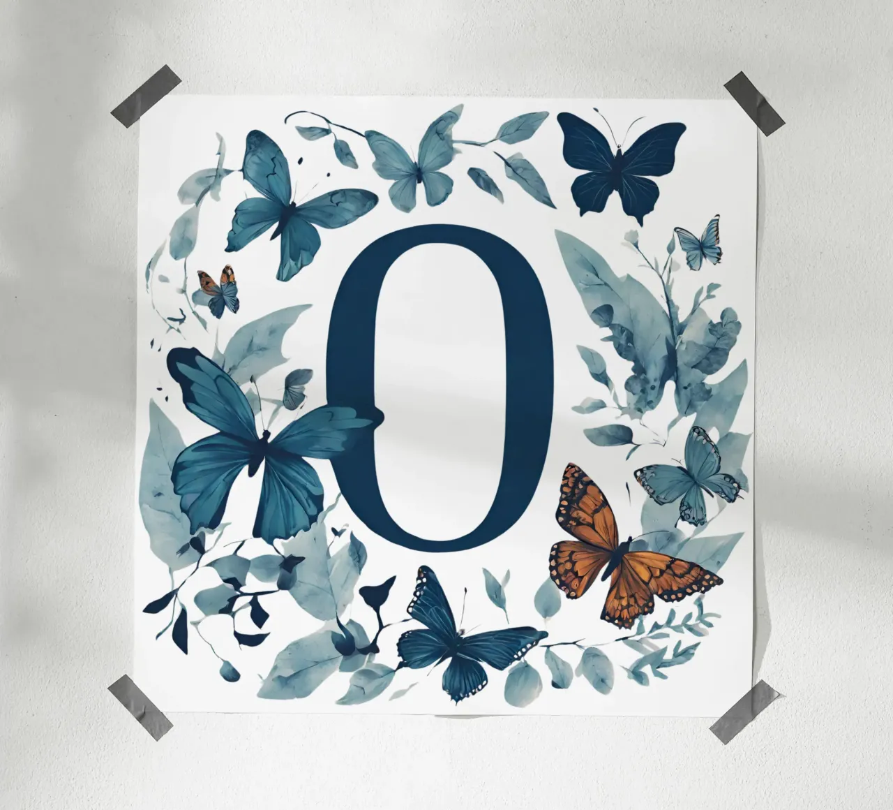 Farfalla blu O poster da Shinery