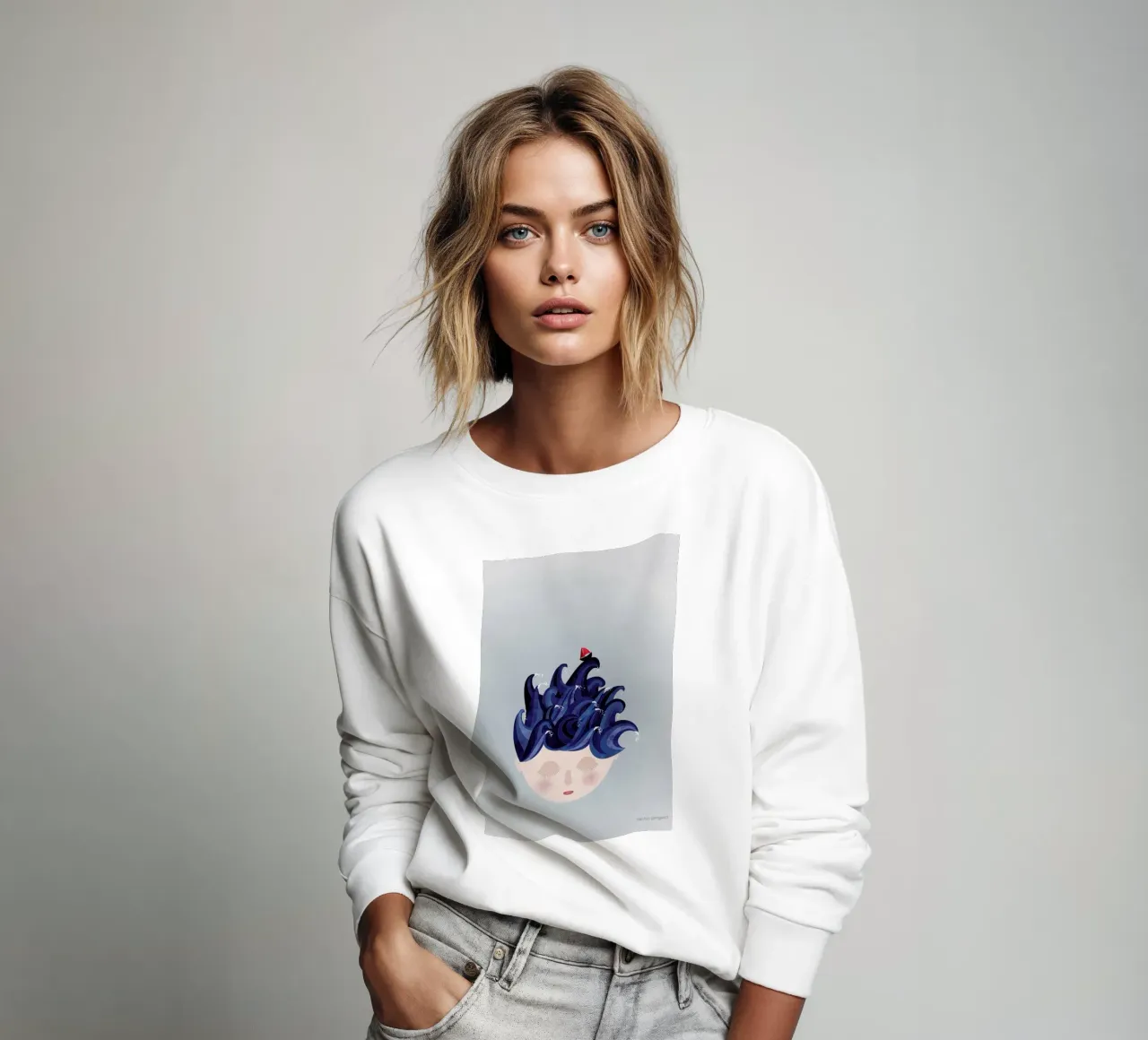 Musings Waves felpa da Mie Frey Damgaard