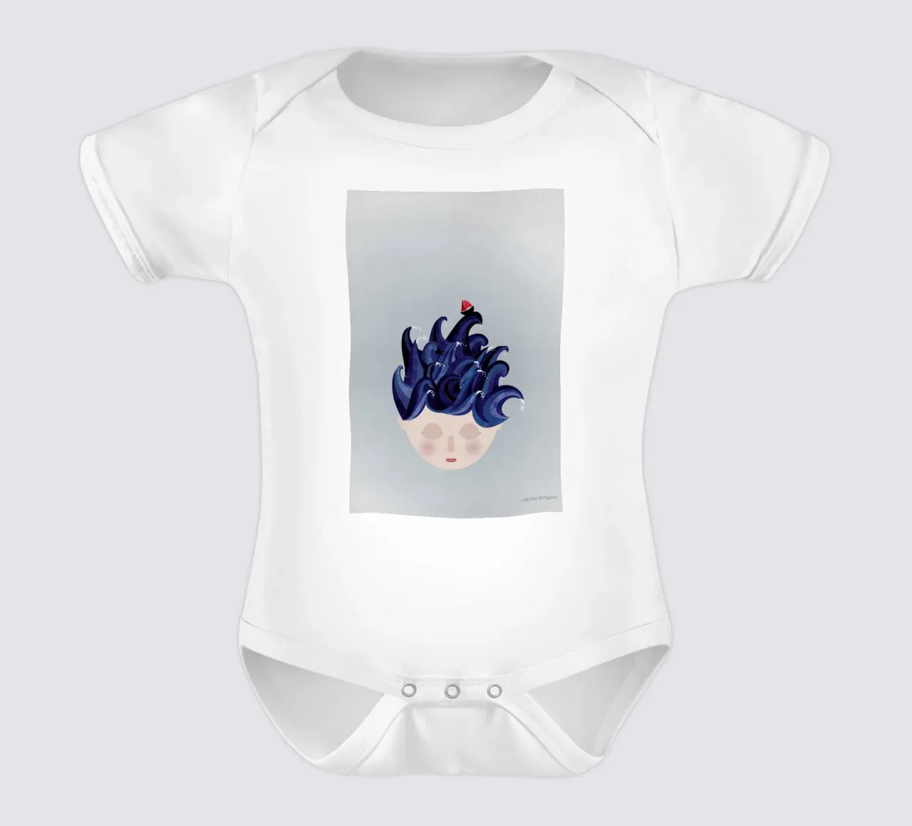 Musings Waves body neonato maniche corte da Mie Frey Damgaard