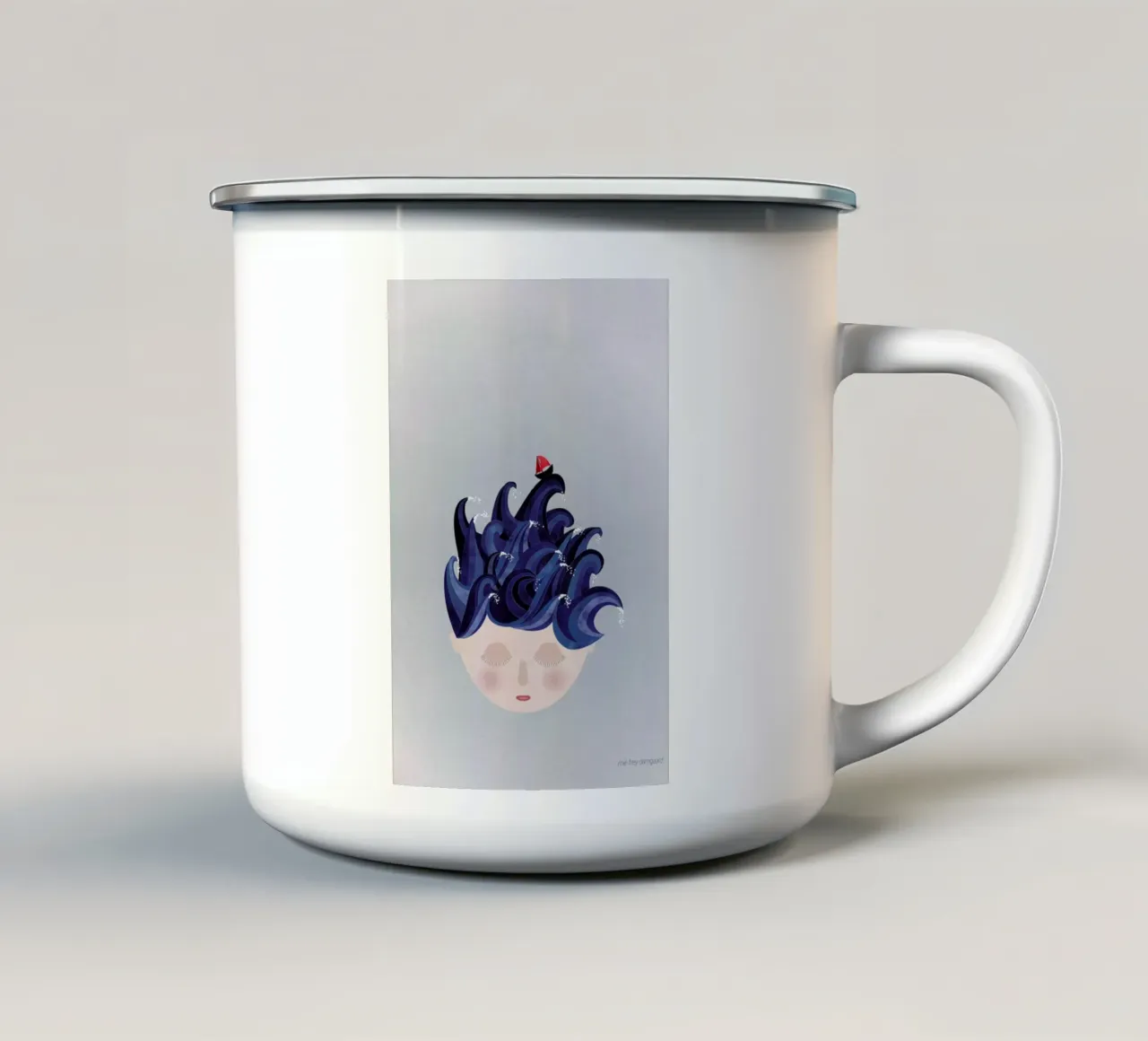 Musings Waves tazza in smalto da Mie Frey Damgaard