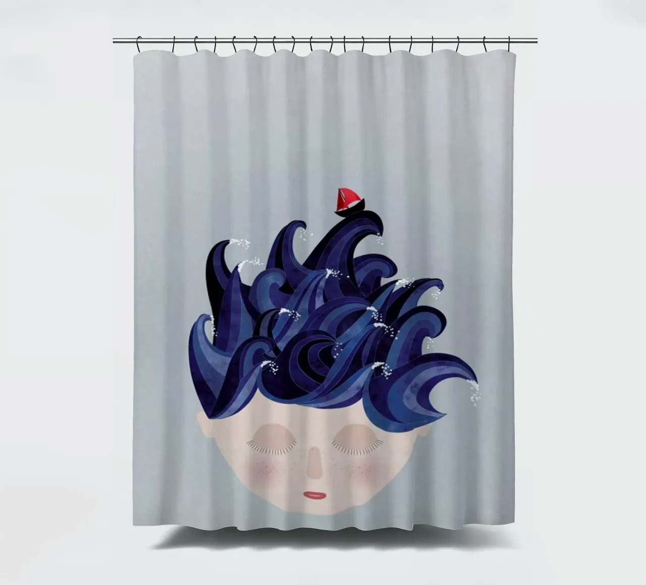 Musings Waves tenda da doccia da Mie Frey Damgaard